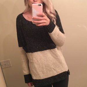 Cozy oatmeal/gray sweater